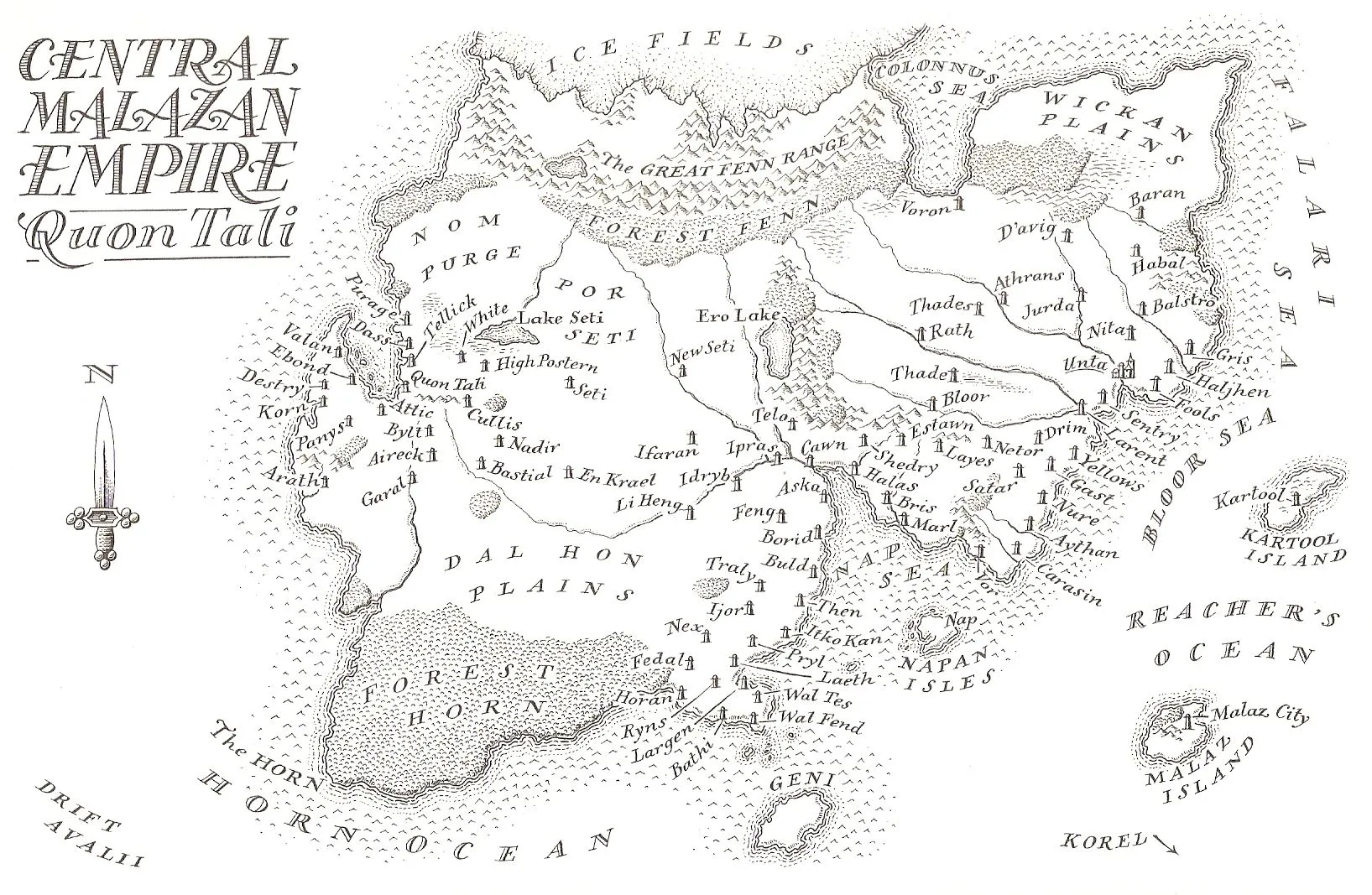 Map of Central Malazan Empire: Quon Tali