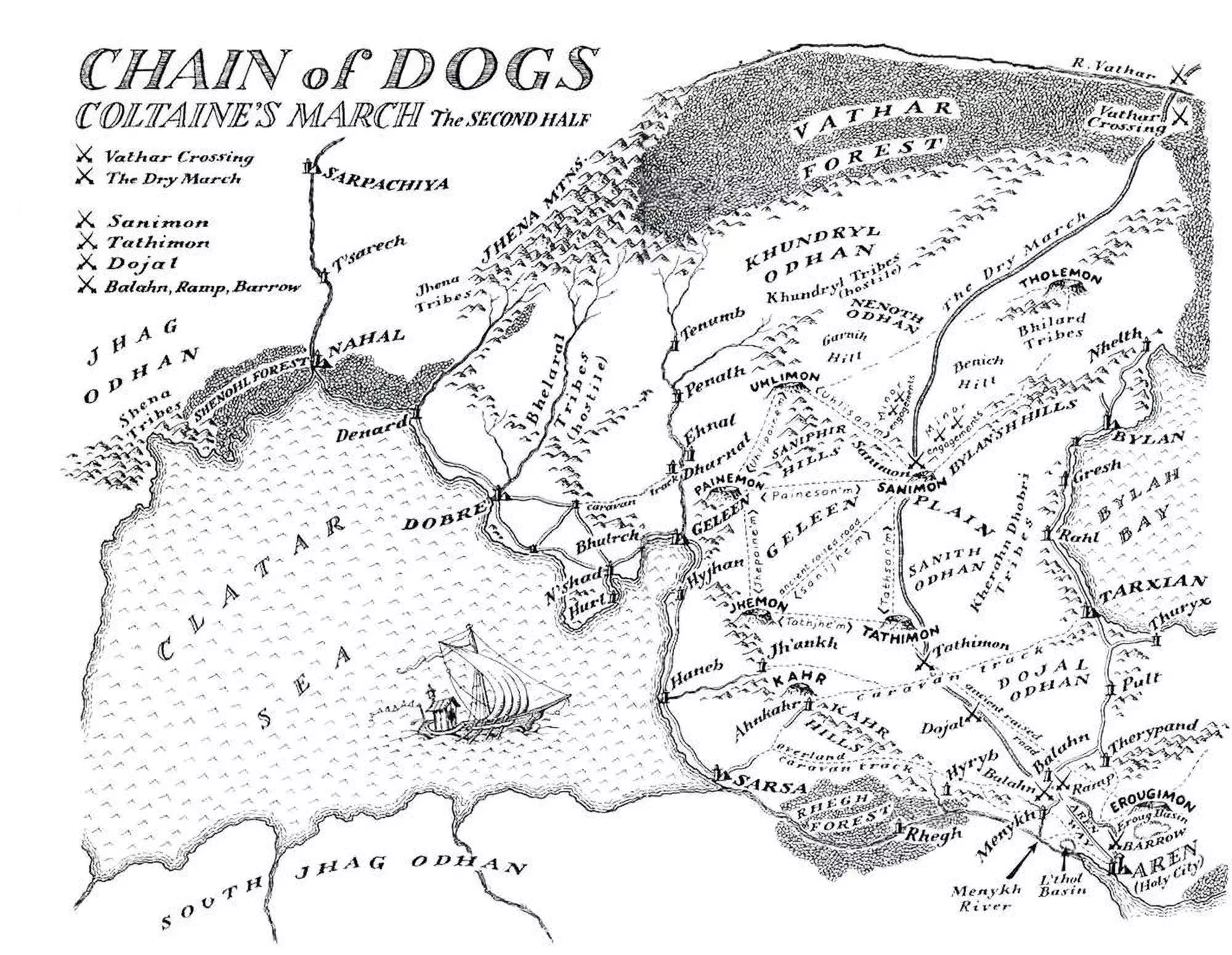 Map of Chain of Dogs - Second Half