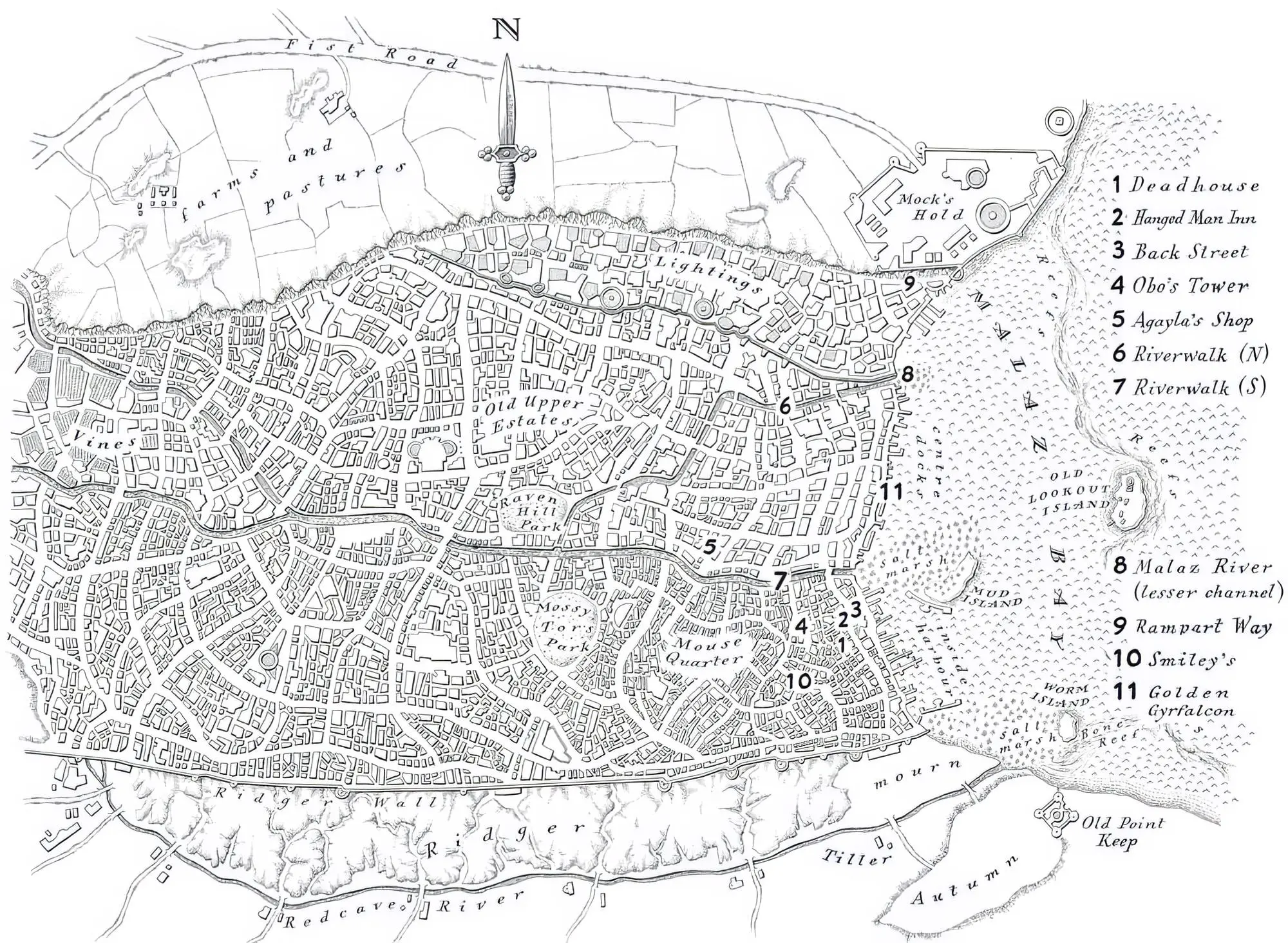 Map of Malaz City