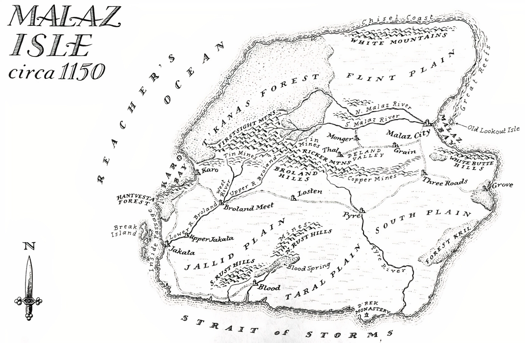 Map of Malaz Isle