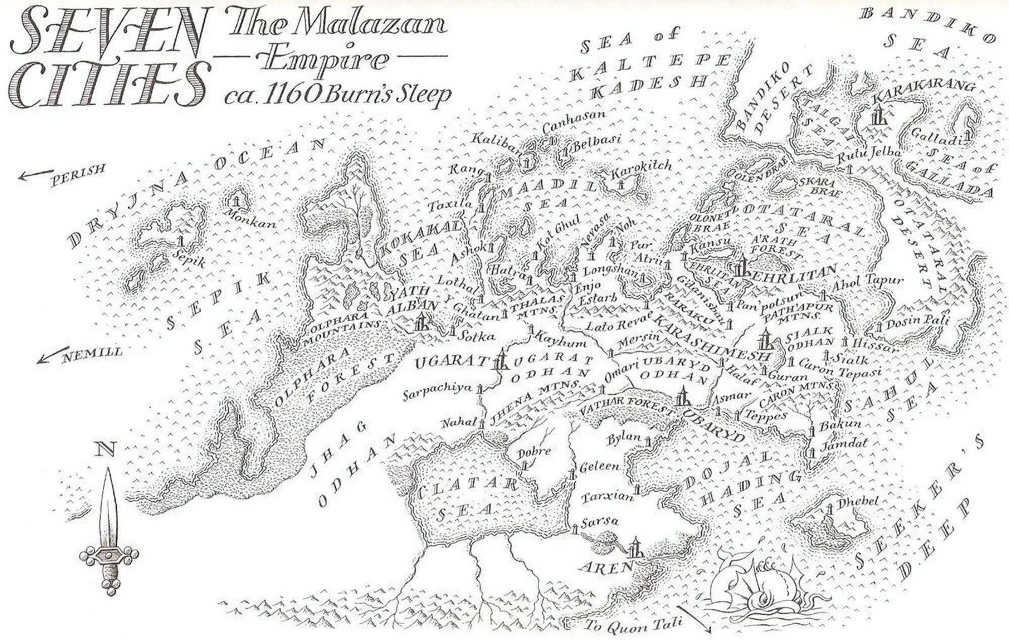 Map of Seven Cities (The Bonehunters)